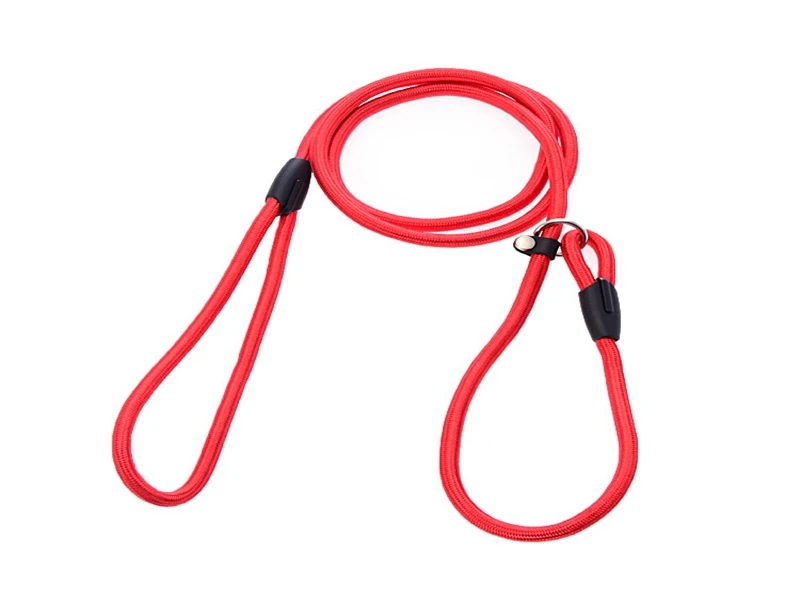 100pcs/lot Fast shipping Nylon Rope Slip Pet Dog Training P chain P Choke Leash Outdoor Walking Lead Strap Collar 3 sizes