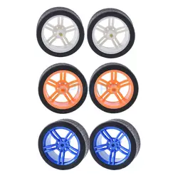 2pcs Gomma del Pneumatico TT Motore Ruota Auto Smart Car Wheel per Robot RC Modello di Auto Per Bambini FAI DA TE Toy accessori