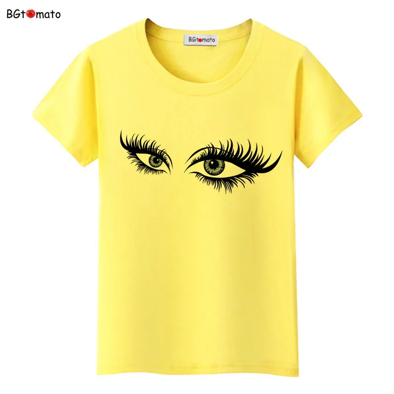 

BGtomato Super beautiful bright eyes 3D T-shirt women's new style creative fashion shirts Brand good quality casual tops