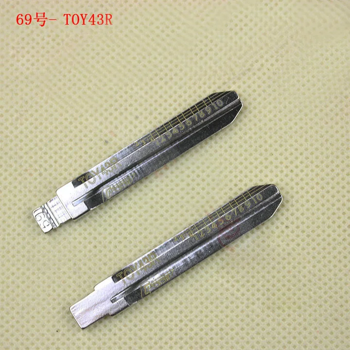 NO.69 TOY43R  Replacement Key Blade for Subaru XV Car Key Blanks for Toyota with scale mark for Haver H6