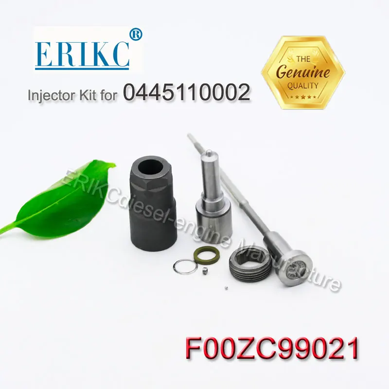 ERIKC F00zc99021 Injector nozzle DSLA145P763 + valve F00VC01016 Genuine Overhaul Repair Kit F 00z C99 021 for FIAT 0445110002