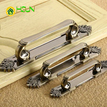 Chinese bright restoring ancient handle cabinet chest door surface mounted handle invisible door sliding door handle