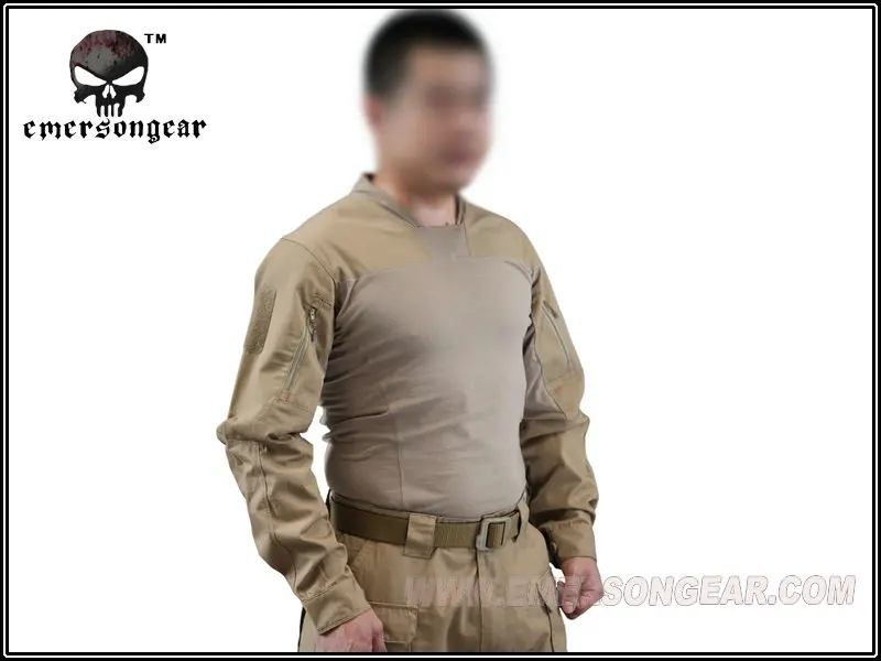 EmersonGear-Arc Style Tactical Shirt, LEAF Talos LT, Halfshell Combat Operation, EM8583, Coyote Brown