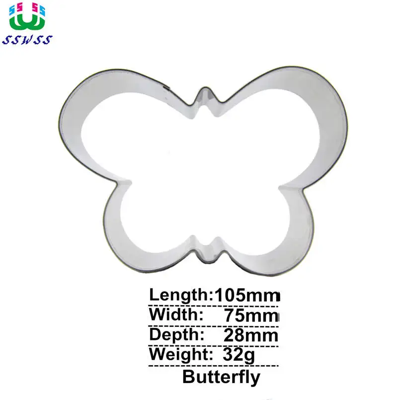 Insect Cake Decorating Fondant Cutters Tools,Large Cartoon Butterfly Shaped Cake Cookie Biscuit Baking Molds,Direct Selling