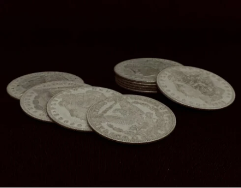 Palming Coins(Morgan Dollar Size Version) 10pcs/lot - Metal,Super Thin,Magic Trick,Gimmick,Accessories,Mentalism. Classic Toys