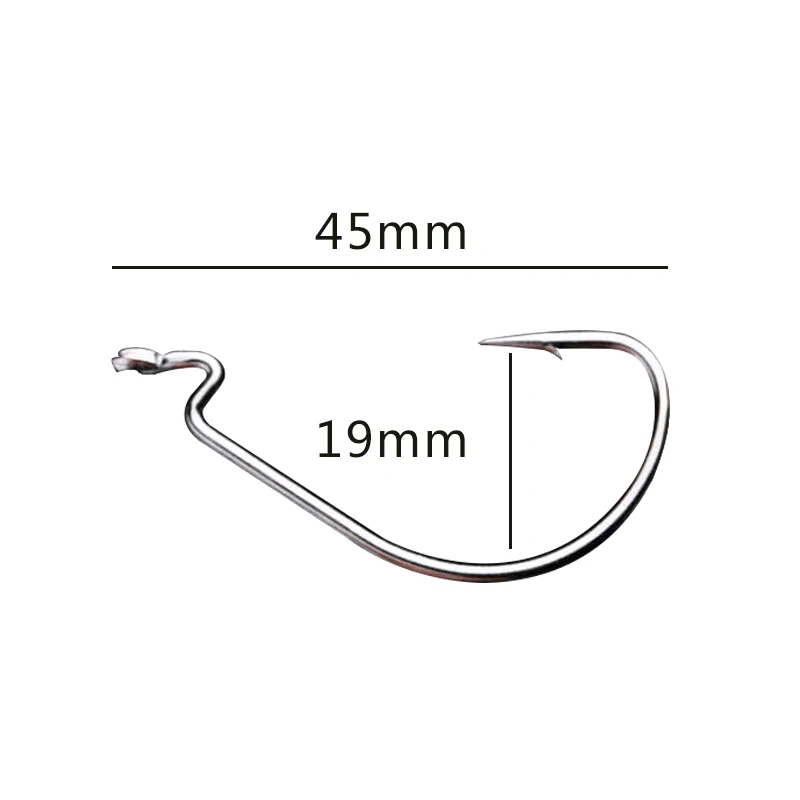 50szt/zestaw haczyków zestaw haczyków korba przynęta wędkarska texas rig haczyk niezbędny garnitur akcesoria wędkarskie zestaw sprzętu wędkarskiego
