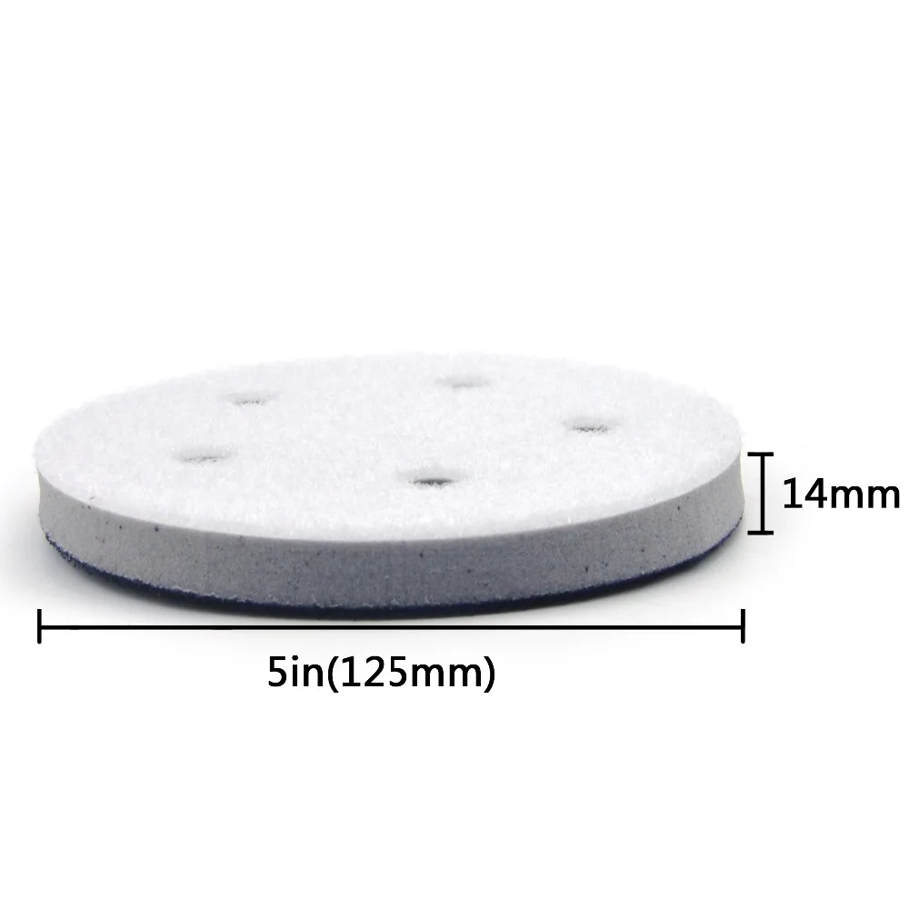 5 zoll 125mm 5-Loch Hohe Dichte Harten Schwamm Oberfläche Schutz Interface Pads für 5 "Schleif Pad sander Power Werkzeug Zubehör