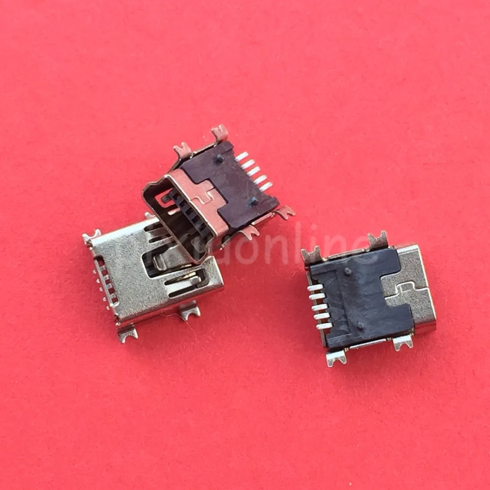 10pcs G34 Mini USB 5pin Female Socket Connector 4foot for Tail Charging Mobile Phone
