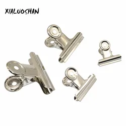 10 Pcs Metal Bill Clip Silver Bulldog Clip Stainless Steel Ticket Clip Stationery Bills Metal Clip Office School Supplies