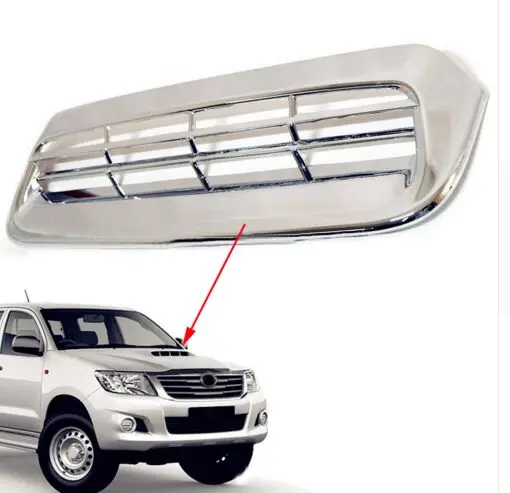 

For toyota Hilux Chrome Parts ABS Car Styling Hilux Accessories Small Hood Scoops Outlet Cover For toyota Hilux Vigo 2012 - 2014