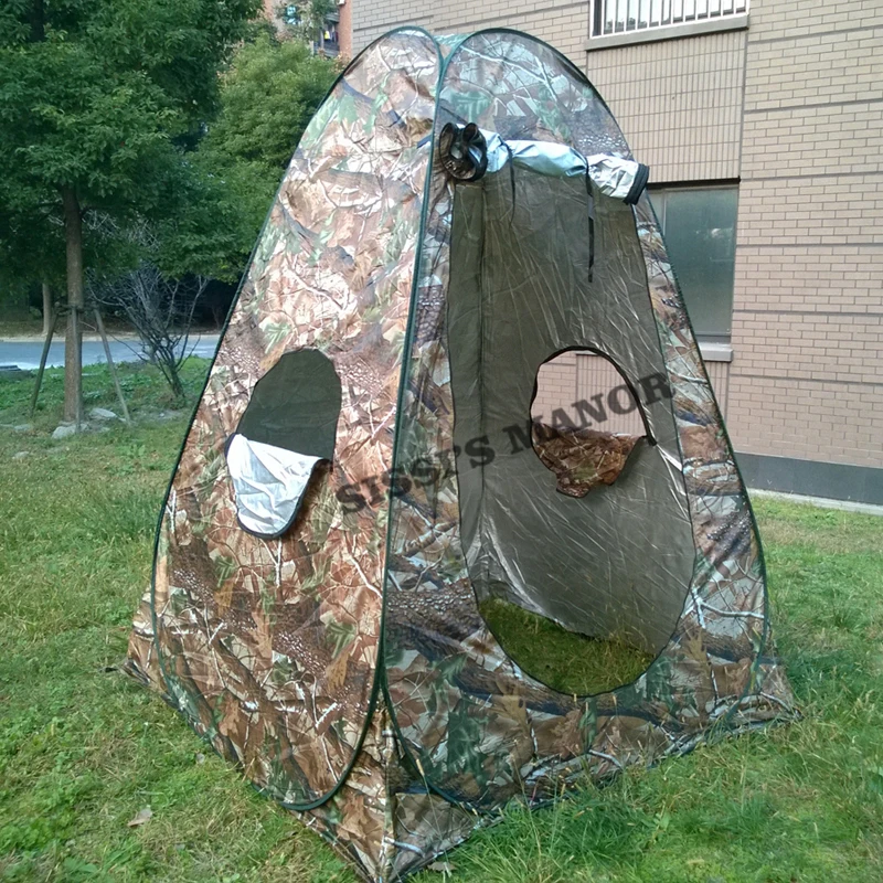 Camouflage 150*150*185cm Portable Privacy Shower Toilet Camping Pop Up Tent/UV function outdoor dressing tent/photography tent