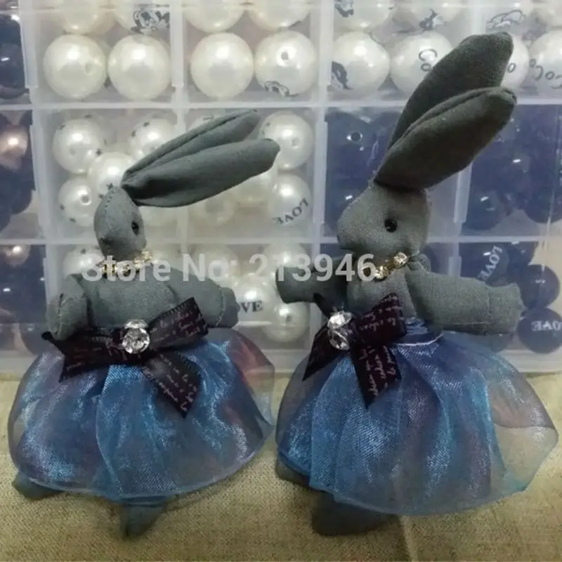 

12CM 10Pcs Pure Handcrafted Veil of Little Rabbits Cloth Fabric Art Jewelry & Garment Accessories