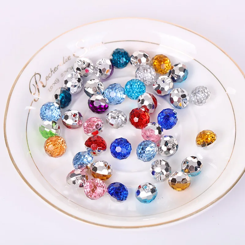 HL 40pcs Mix Color Round Acrylic Buttons Apparel Sewing Supplies Garment Accessories DIY Crafts A730