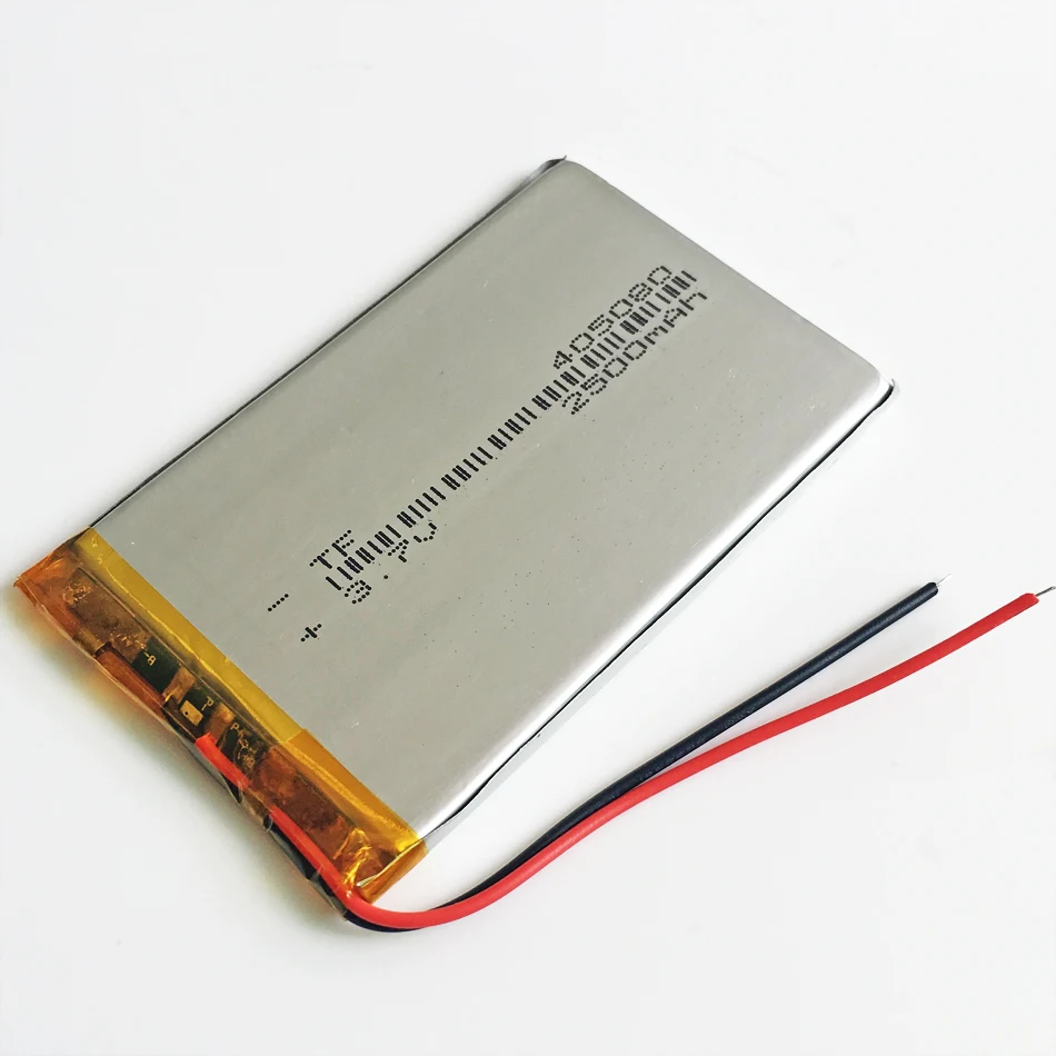 5 szt. 3.7V 2500mAh litowo-polimerowa LiPo akumulator 405080 ogniwa jonów do Mp3 GPS PSP tablet PC PAD MID Power Bank DVD