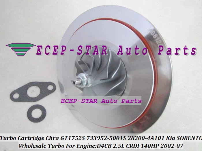 Turbo Cartridge CHRA GT1752S 733952 733952-5001S28200-4A101 28201-4A101 Turbocharger  733952-0001 For KIA SORENTO D4CB 2.5L CRDI
