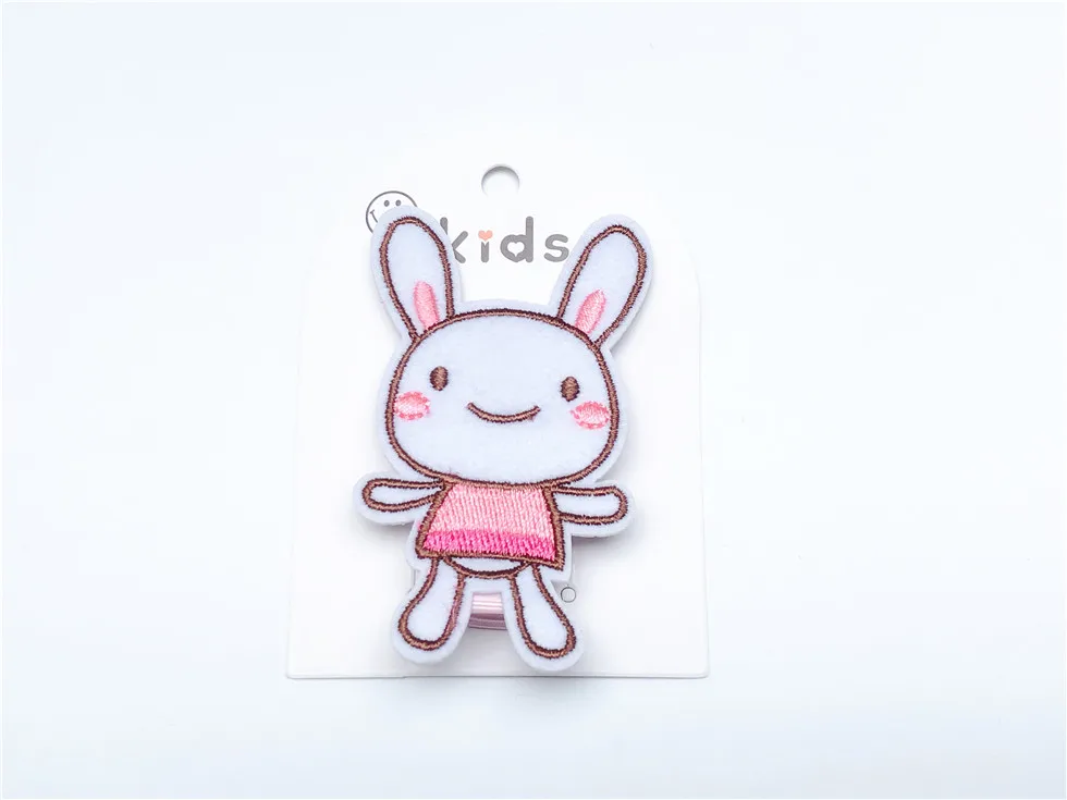 

Boutique ins 10pcs Fashion Cute Embroidery Rabbit Hairpins Solid Cartoon Bunny Hair Clips Princess Headwear Hair Accessories