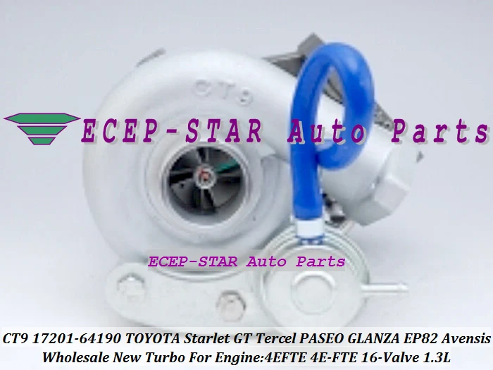 CT9 17201-64190 17201-55030 Turbo Turbocharger For TOYOTA Starlet GT Tercel EP82 EP91 97- Avensis CT 220 97-07 4EFTE 4E-FTE 1.3L