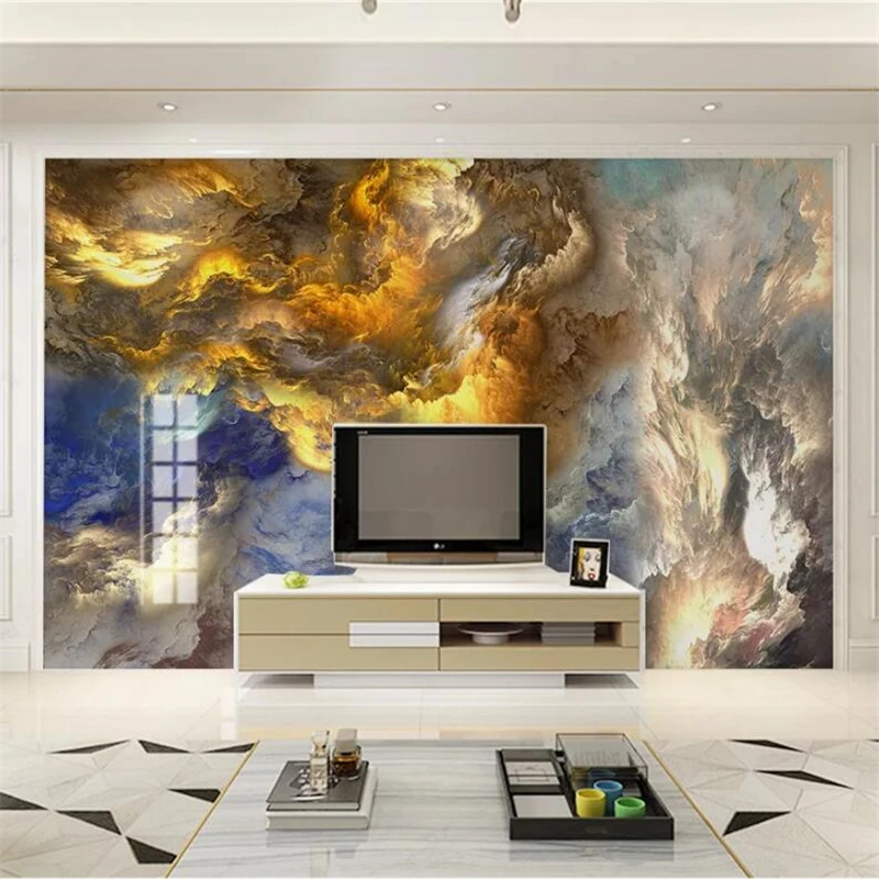 

papel de parede Custom wallpaper 3d mural modern abstract colorful fire cloud TV background wall papers home decor 3d wallpaper