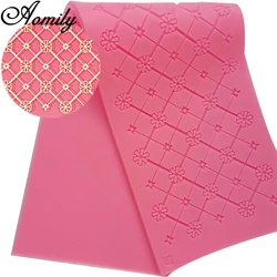 Aomily Lace Wedding Cake Silicone Beautiful Decorating Fondant Mold Mousse Sugarcraft Icing Mat Pad Pastry Kitchen Baking Tools