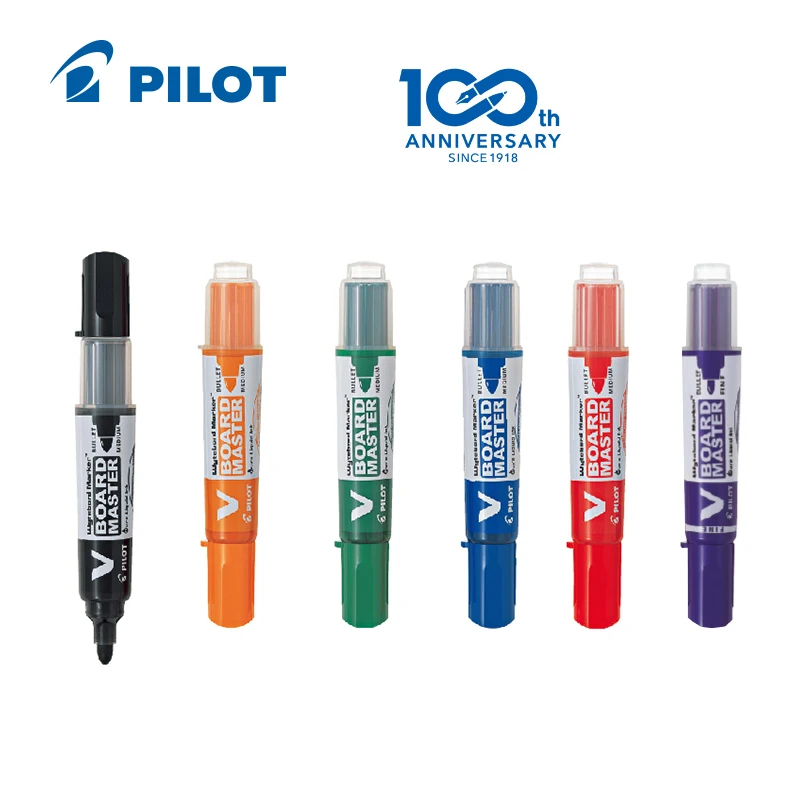 Pilot Whiteboard Writing Pen Marker Refillable Liquid Ink Marker Pen School Stationery Pens Office Supplies 2.3mm Nib WBMAVBM