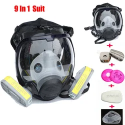 9 In 1 Suit Industry Painting Spray Gas mask Same For 3 M 6800 Full Face Chemcial Respirator Dust Gas mask