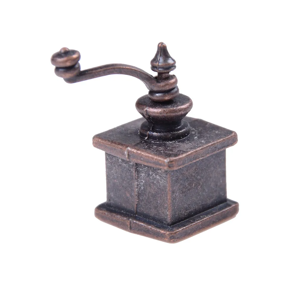 1 pc moedor de café 1/12 dollhouse cozinha em miniatura moedor de café do vintage para boneca presente