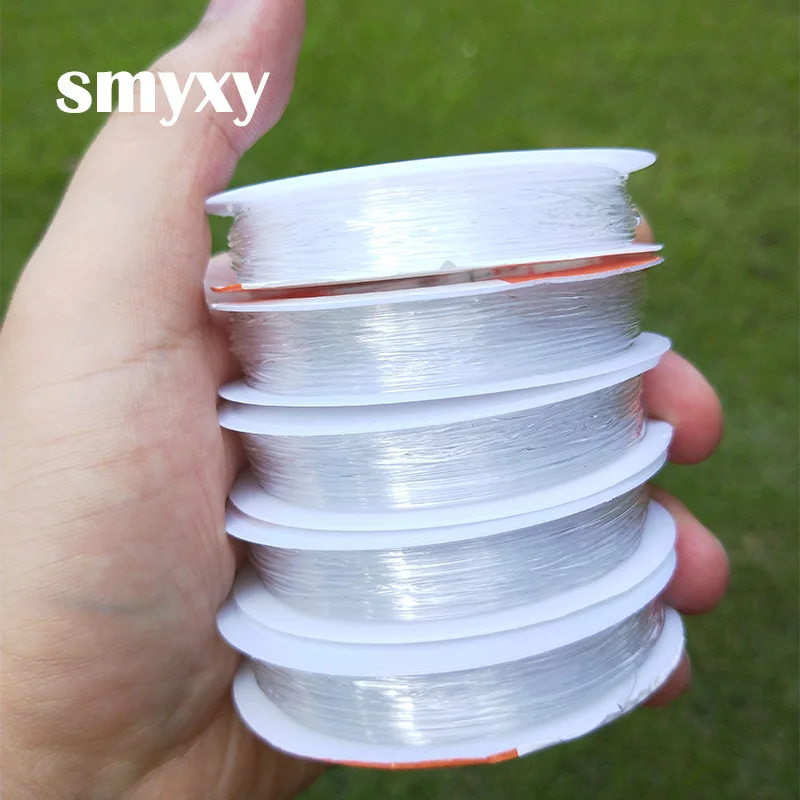 0.4-1.0mm przezroczysta rozciągliwa elastyczna linia kryształowa dokonywanie sznurek do frezowania sznurek/sznurek/nitka DIY bransoletka i naszyjnik biżuteria