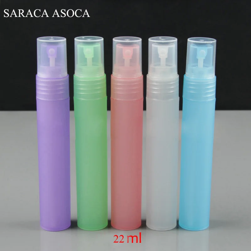 22ml Empty Translucence Ice Plastic Spray Bottle Makeup Perfume Atomizer Refillable Bottles Multicolor Print logo 1000pcs/lot