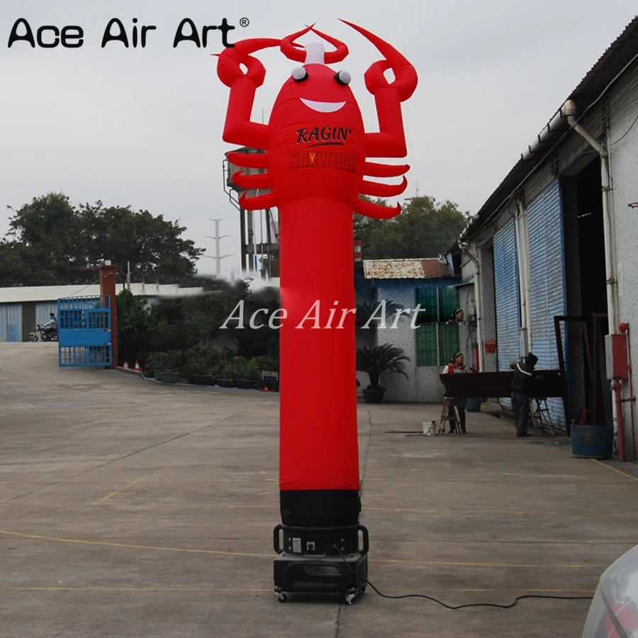 Wonderful 3m H Customized Air Dancer Red Animals Seafood Advertising Lobster for Canada
