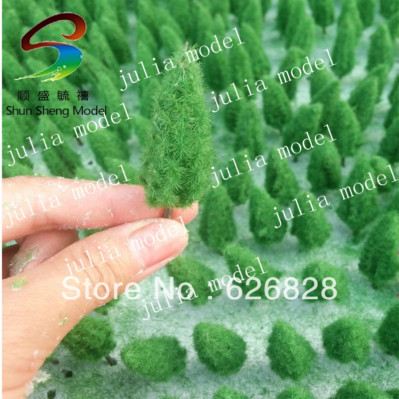 7cm model trees with green foliage for model train landscape architectural model flat architecture