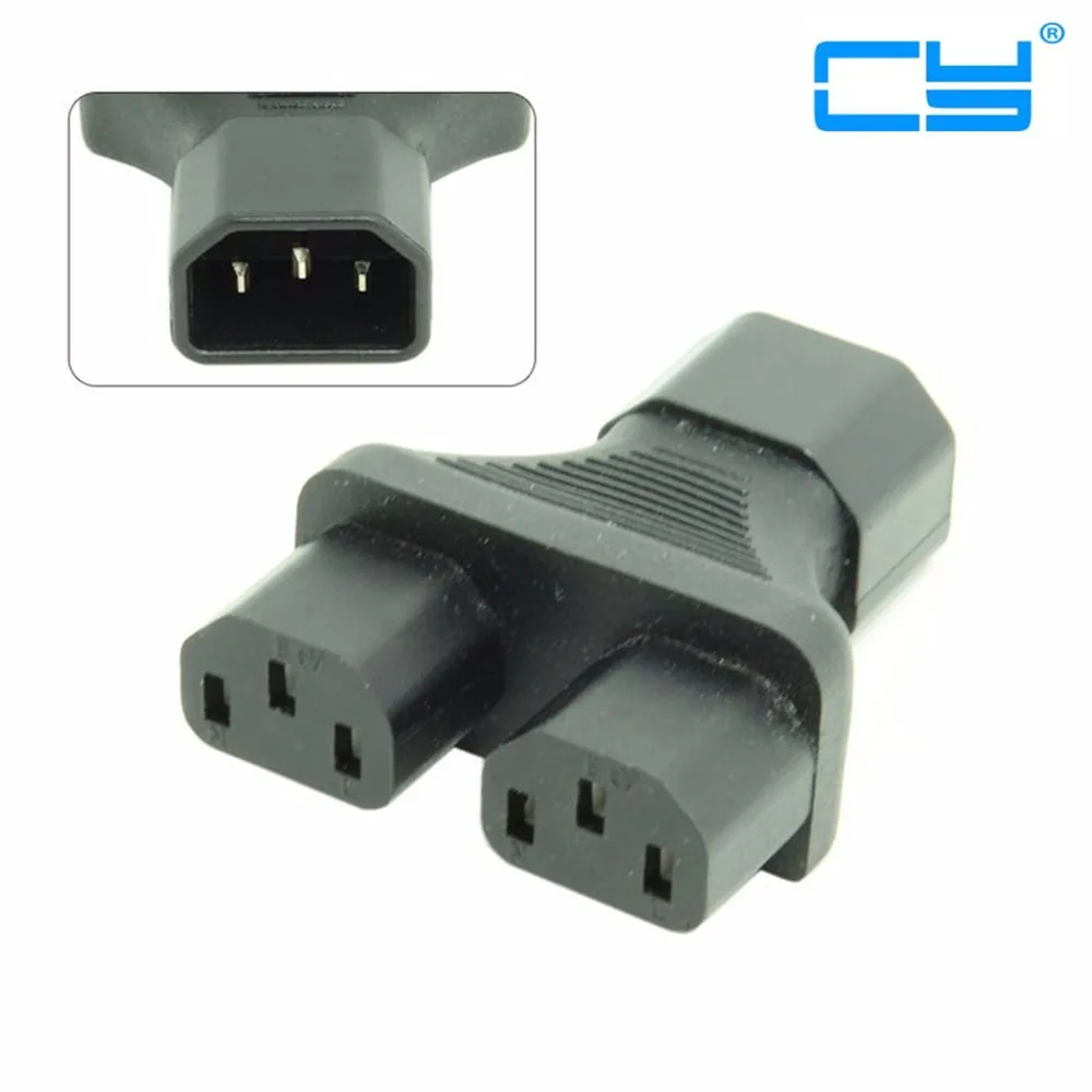 

IEC320 IEC 320 C14 Male to Double C13 Female Y Type Splitter Extension Power Adapter adaptor connector