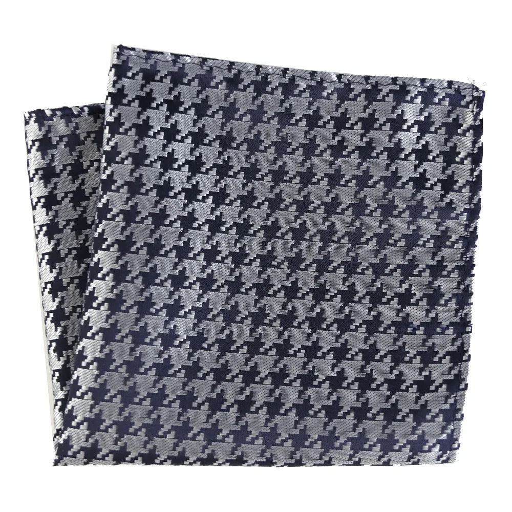 Luxury Men\'s Handkerchief Striped Checkered Plaid Woven Hankies Polyester Hanky Business Pocket Square Chest Towel 25*25CM