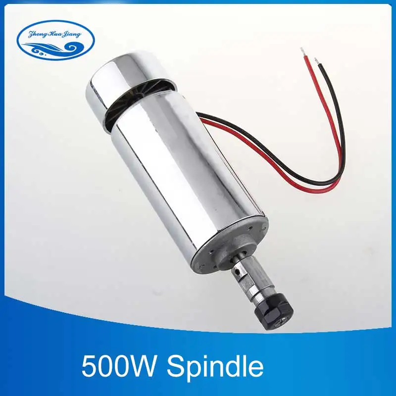 200w 300w 400w 500w CNC Spindle Air-cooling Spindle DC 12V-48V 500W Spindle Motor ER11 Brushed DIY Engraving Machine Spindle