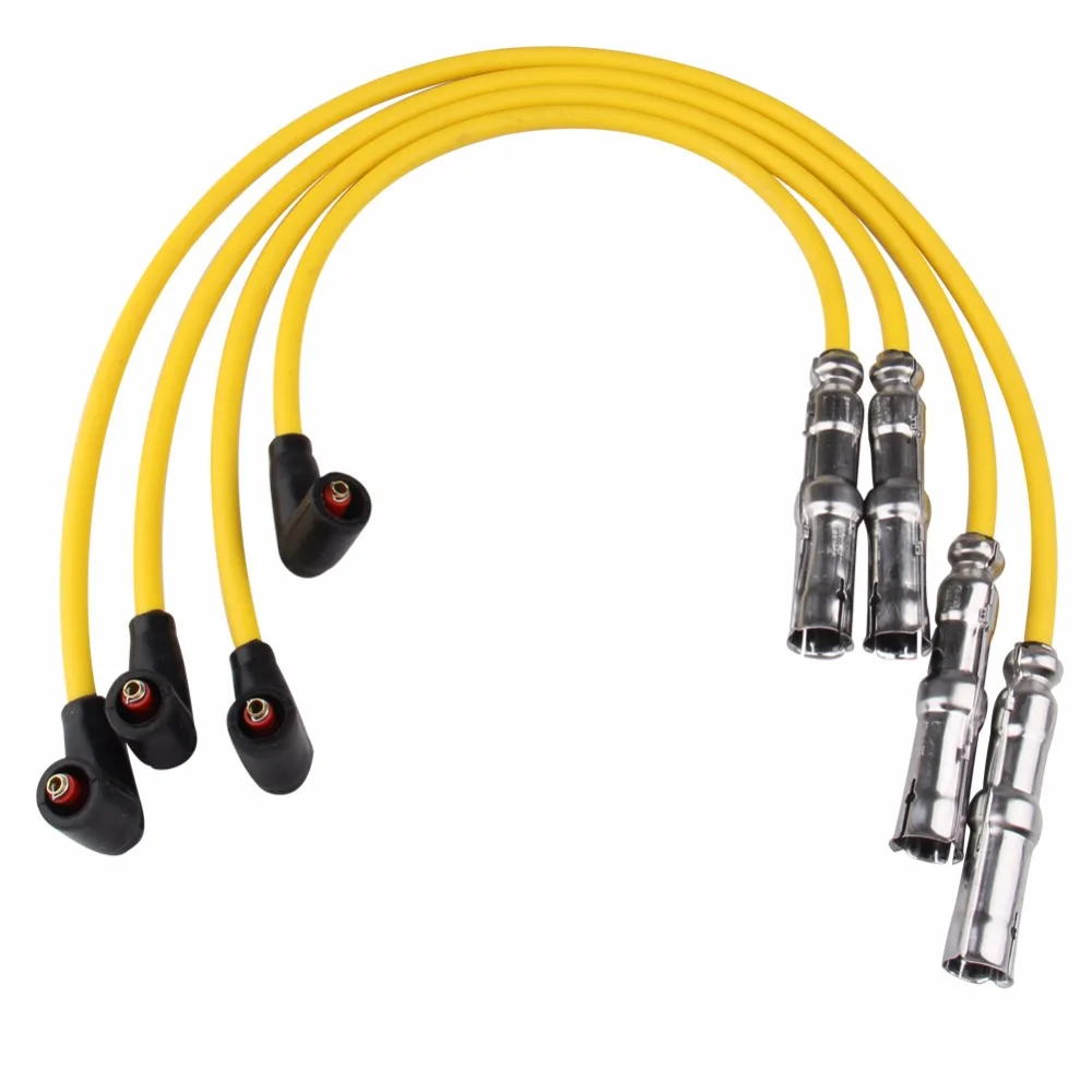 8mm Racing Ignition Spark Plug Wire Set For Volkswagen Jetta Golf Beetle 2.0L 27588 VWC03 CH74211 QW1493 35-4413 Car Accessories