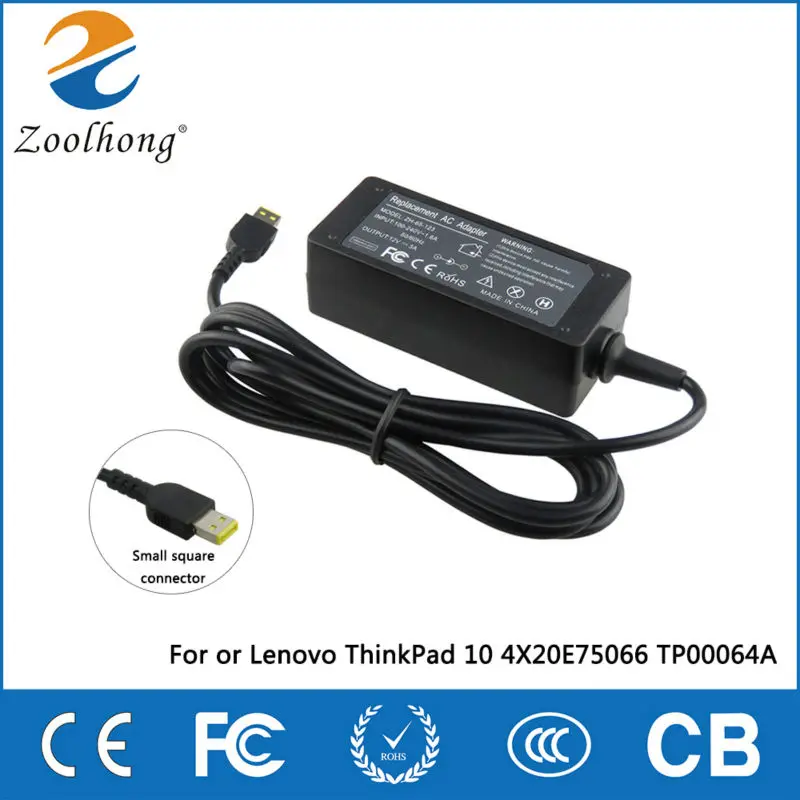 Zoolhong Factory Direct 12V 3A 36W Laptop AC Power Adapter Charger for Lenovo ThinkPad 10 4X20E75066 TP00064A