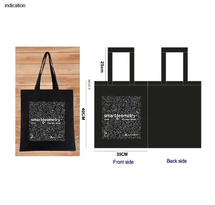 

300pcs/lot Black 35cm*40cm Custom Canvas Cotton Tote Shopping Bag Company Advertising Women Fashion Green Eco Green Cotton Bags