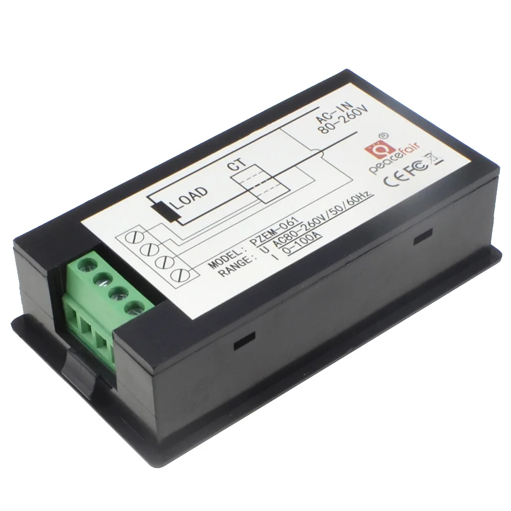 MICTUNING LCD Digital Multimeter - AC Voltmeter Ammeter 100A, 80-260V, Power Energy Monitor