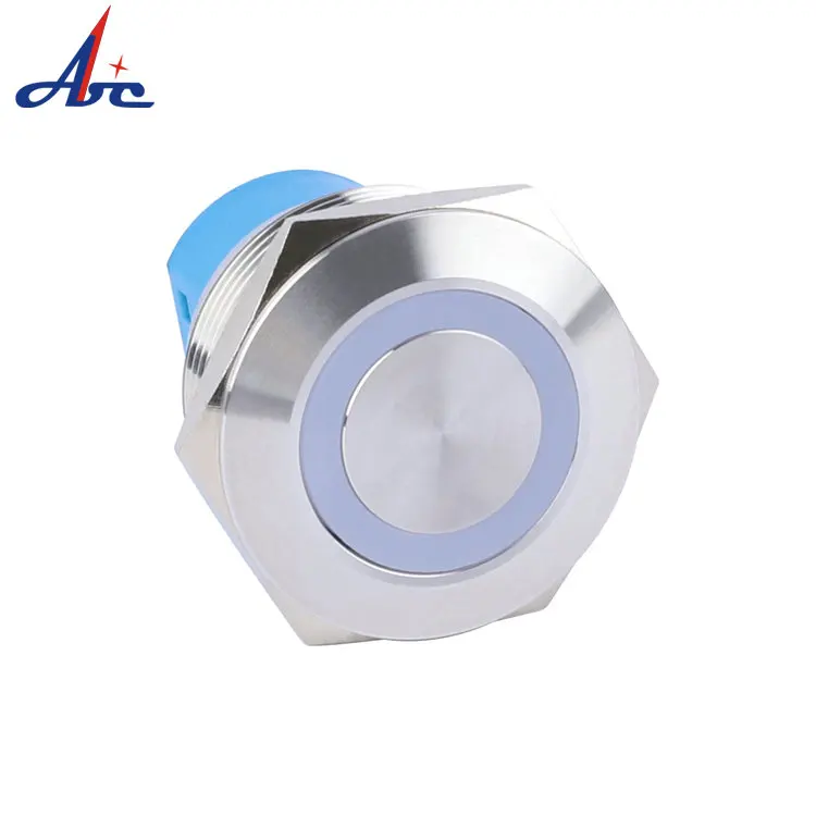 

New 25mm waterproof 1NO1NC or 2NO2NC 12V LED Illuminated ON OFF latching stainless steel push button switch