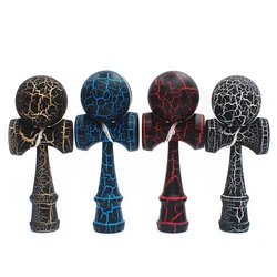 Vendas quentes brinquedos de madeira ao ar livre esportes kendama bolas de brinquedo colorido design de rachadura faia madeira para crianças & adulto esportes bola ao ar livre