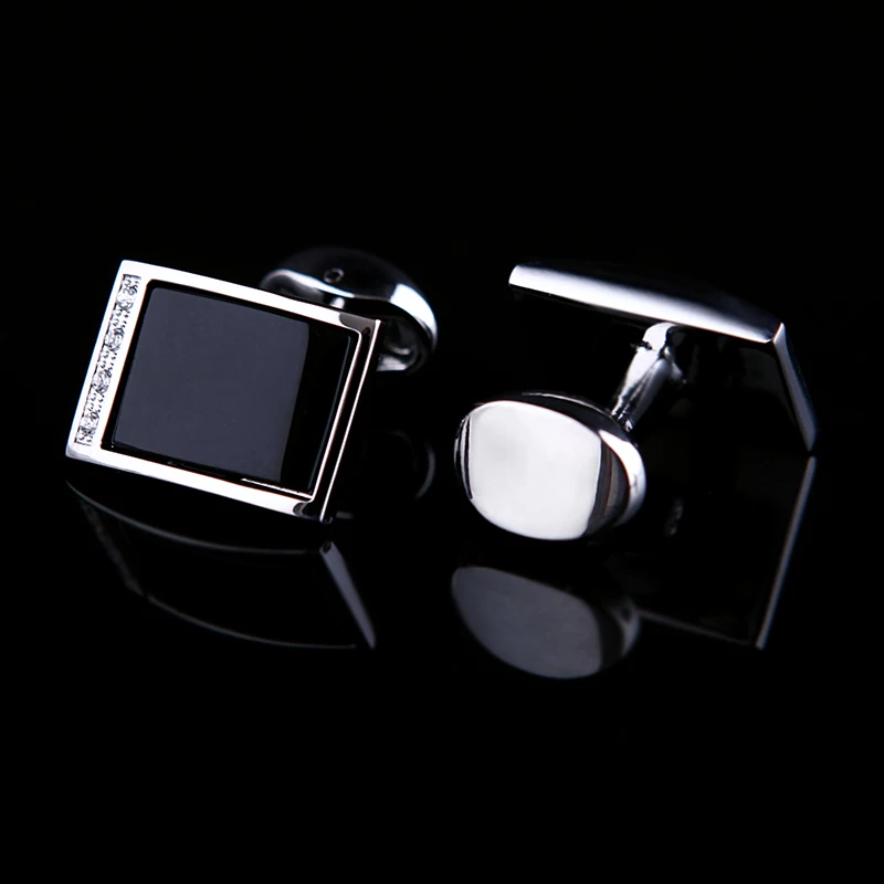 KFLK Jewelry shirt cufflink for mens Brand Crystal Fashion Cuff link Male Luxury Wedding Button High Quality Black guests