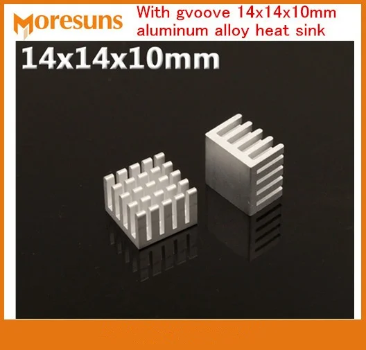 

50pcs Groove 14x14x10mm high quality aluminum alloy heat sink router MOS memory cooling fin Chip/CPU/GPU/VGA/LED /IC Cooler