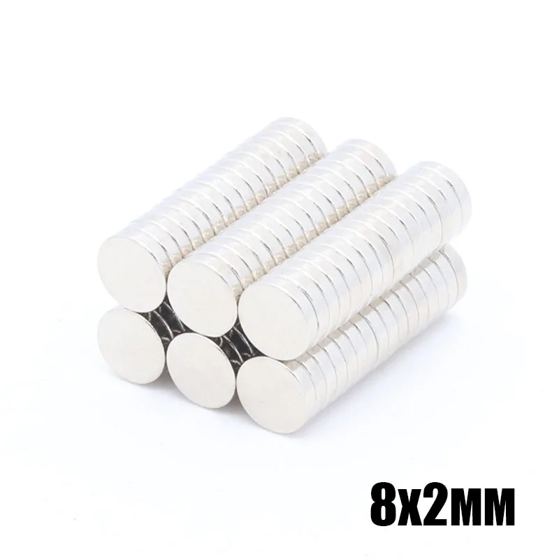 500pcs 8x2 mm Mini N35  Round Disc Magnets 8mm*2mm Rare Earth Magnet NdFeB Strong Magnetic Magnetite Super Magnets 8x2 mm