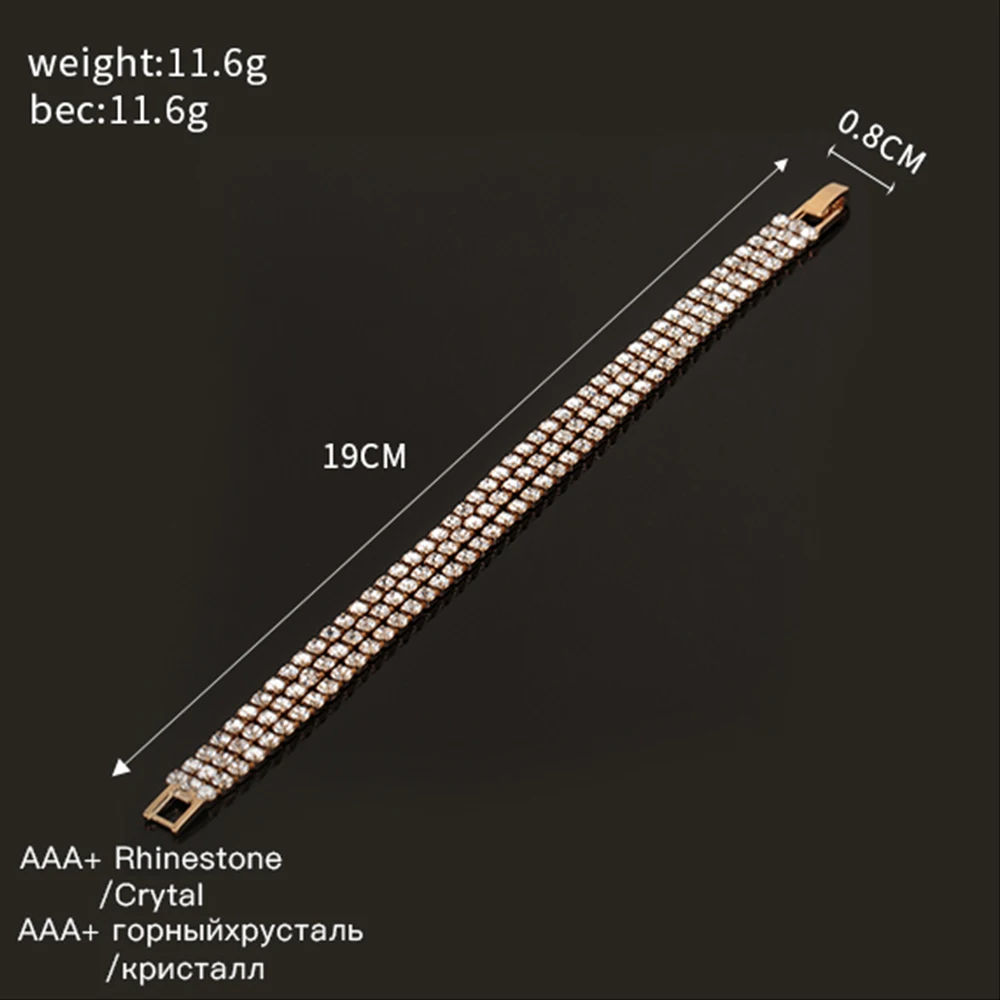 YFJEWE Wome Exquisite zircon rhinestone sparkling full rhinestone bracelet female fashion on valentine\'s day pulseiras  men B003