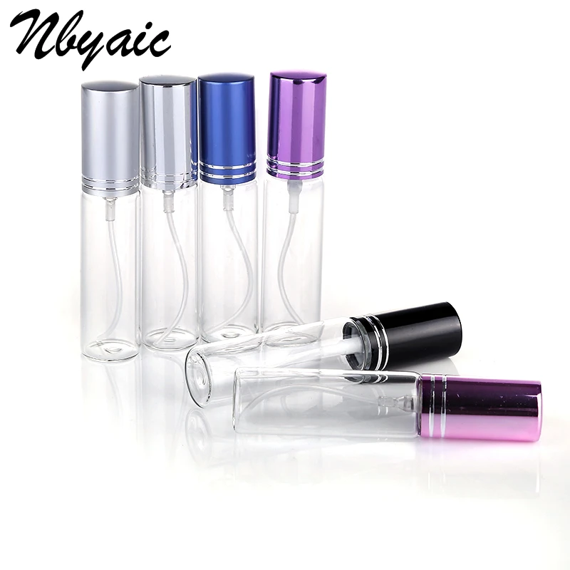 Nbyaic 1Pcs 5Ml 10Ml Reizen Draagbare Parfum Fles Spray Flessen Sample Lege Containers Verstuiver Mini Hervulbare Flessen