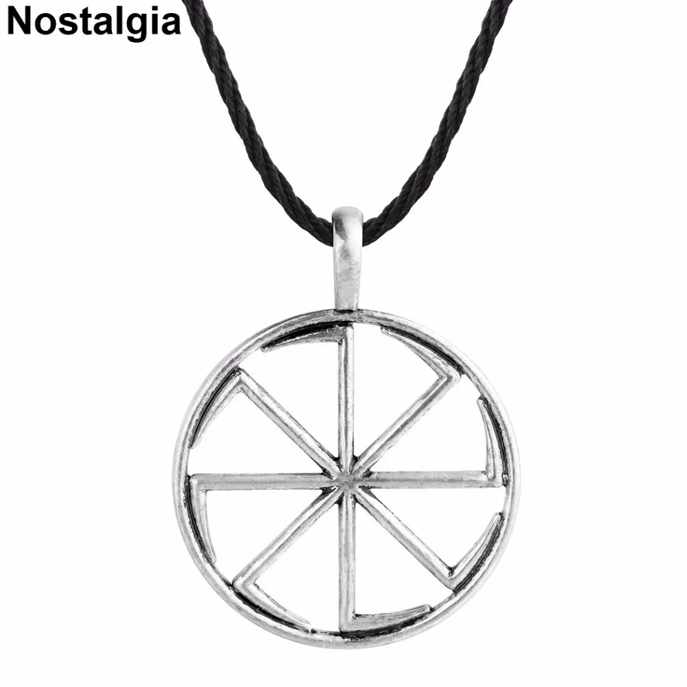 Nostalgia eslava Kolovrat hombres mujeres colgante fabricación de joyas collar gótico