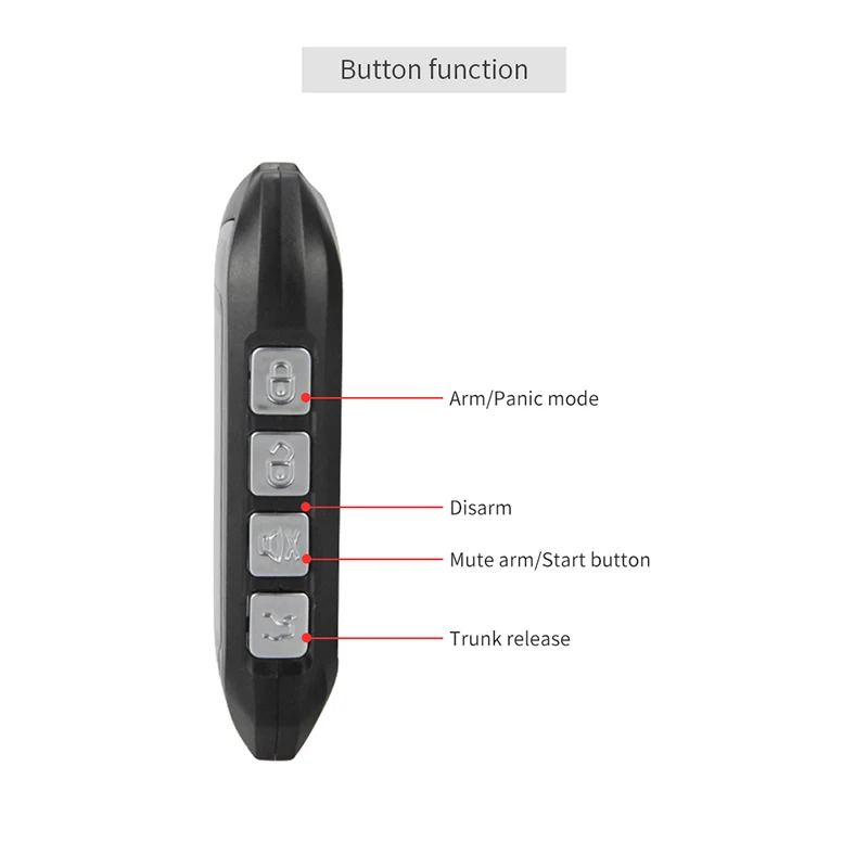 EASYGUARD 2 Way Car Alarm System big LCD Pager Display auto Start stop Turbo Timer Mode shock/vibration alarm universal DC12V