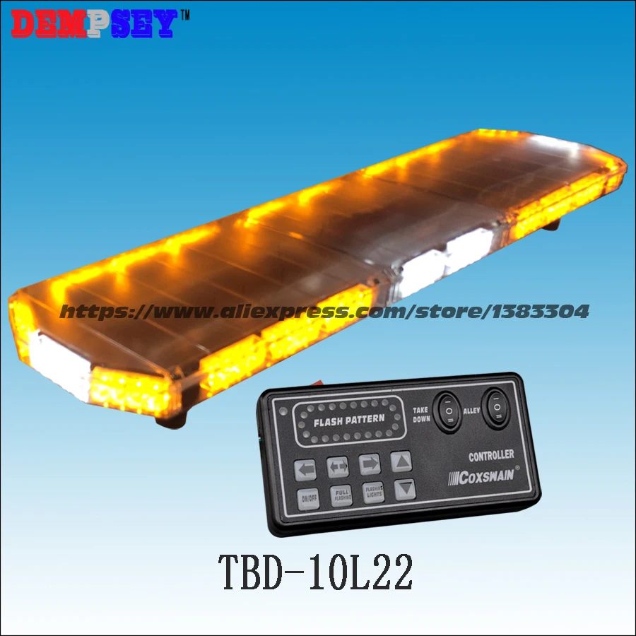 

TBD-10L22 LED car Lightbar, amber&white emergency warning light bar ,waterproof, for ambulance/fire truck/police/ vehicle