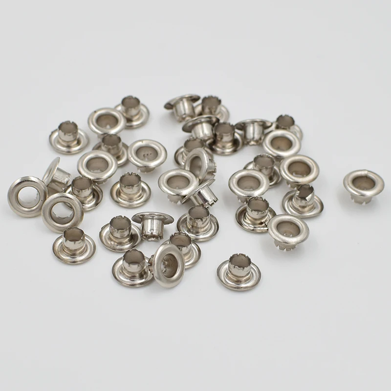 (500 pieces/lot) Inner Diameter 5 mm Metal Eyelets Cracking  Snap Buttons Bags Decorative Holes Buckle Rivet