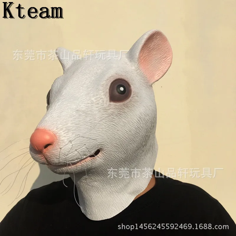 

2018 New Halloween Party Cosplay Animal Mouse Mask Latex Rabbit Mask Bunny Mouse Head Mask Disguises of Rabbits Face Head Mask