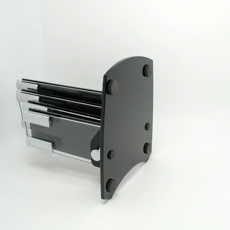 Acrylic Kichen Knife Holder for Ceramic Knife 3\'\' 4\'\' 5\'\' 6\'\' inch Knives with peeler Storage Cutlery Stand Block Tool Set Blac